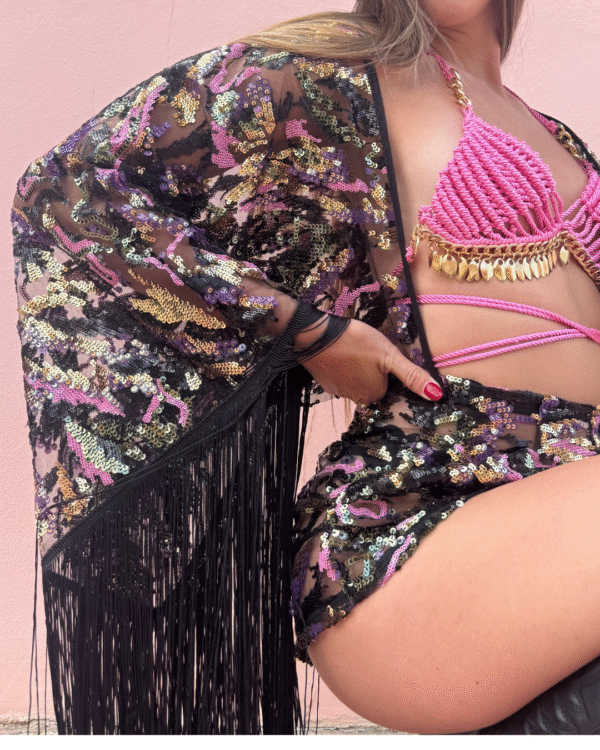 Kimono Corto Glossy Black - Imagen 4