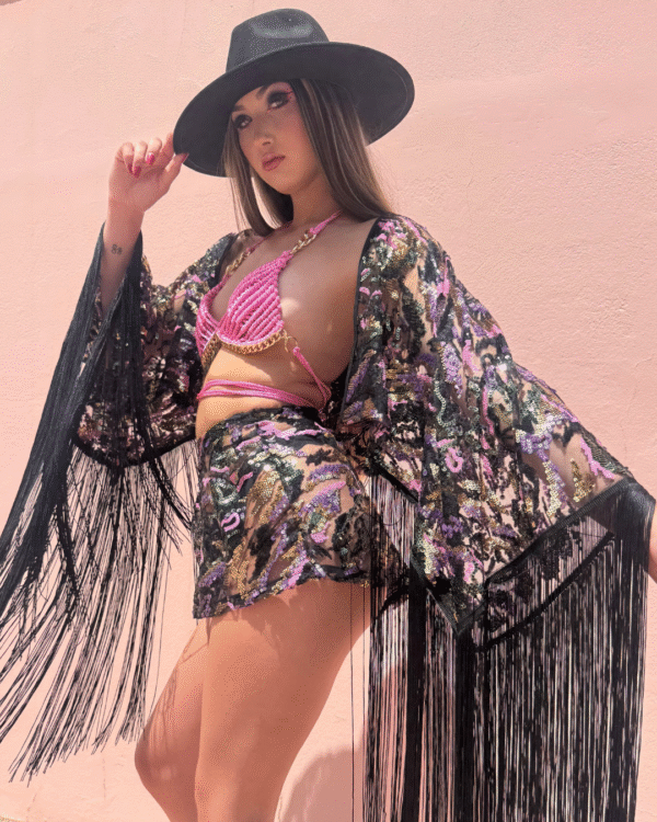 Kimono Corto Glossy Black - Imagen 2