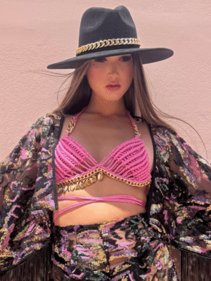 Top macramé  Glossy